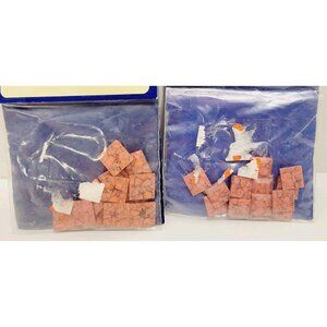 2 Packs Gemocite Stones 10 x 10MM Square Pieces Western Coarl Jewelry DIY Craft